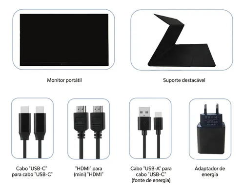 Monitor Portátil 15,6" Tomate MTM-1506 Full HD IPS Ultra Slim USB-C/HDMI.