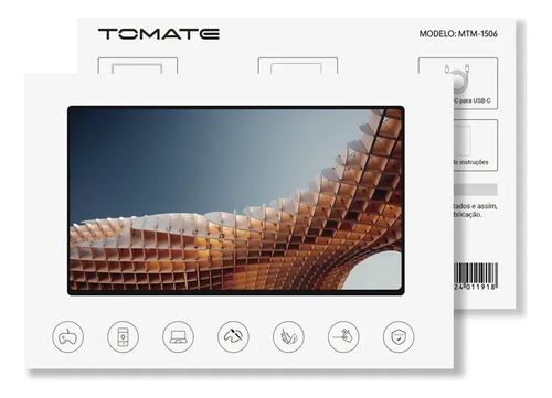 Monitor Portátil 15,6" Tomate MTM-1506 Full HD IPS Ultra Slim USB-C/HDMI.