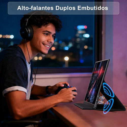 Monitor Portátil 15.6''com Usb C Dupla/hdmi Fhd 1080p 60hz