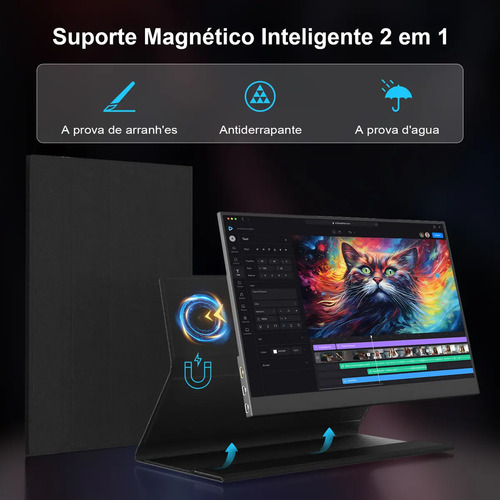 Monitor Portátil 15.6''com Usb C Dupla/hdmi Fhd 1080p 60hz