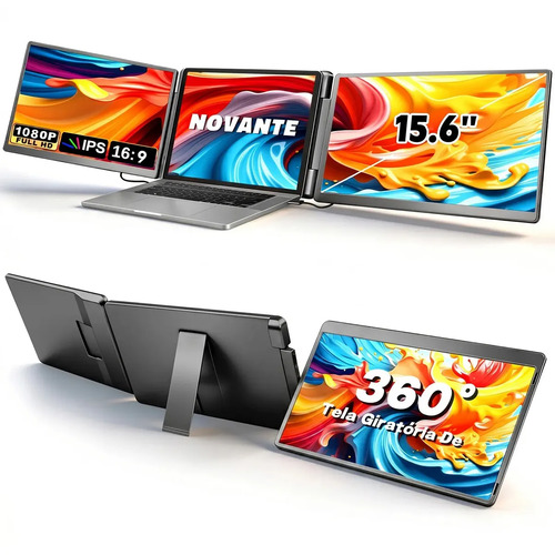 Monitor portatil gamer 156 fhd 1080p dual screen expansor te