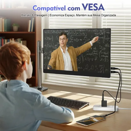 Monitor Portátil Gamer 15.6 Full Hd Ips Usb-c Hdmi Vesa
