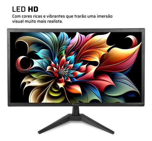 Monitor Viewpro 23,6 Led Com Hdmi Cor Preto Mwv23 Preto