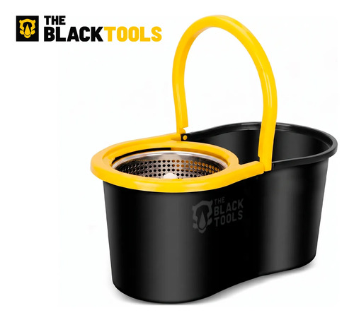 Mop Giratório 360° Balde Inox 8 Litros Centrífuga C/ 2 Refis