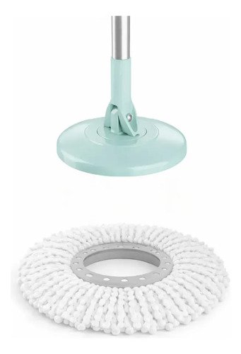 Mop Giratório 8l Rodinhas Esfregão 130cm Cesto Inox C/ Refil