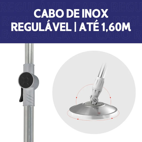 Mop NYBC Mop Giratório Plus com balde centrífuga Cinza