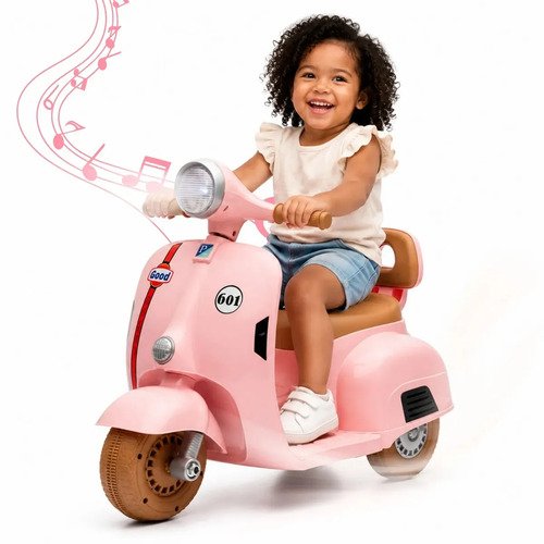Moto eletrica infantil scooter 6v recarregavel com luz e som