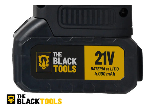 Moto Serra A Bateria 21v 4000mah 300mm 12 Polegadas Tcs21b The Black Tools Cor Amarelo e Preto