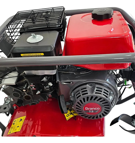 Motocultivador Tratorito Gasolina Branco Bttg 7,5-800 7,5cv