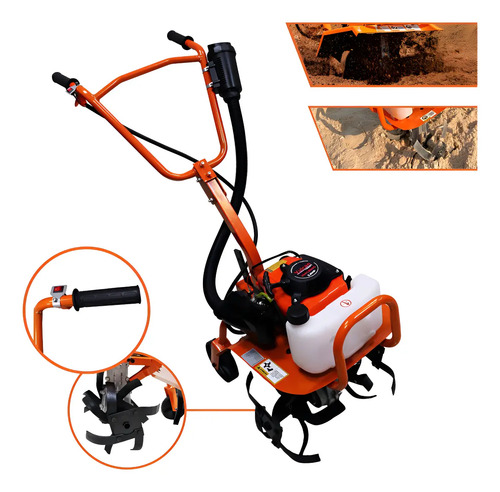 Motocultivador vulcan vmc360s 53cc gasolina 36hp 16 laminas