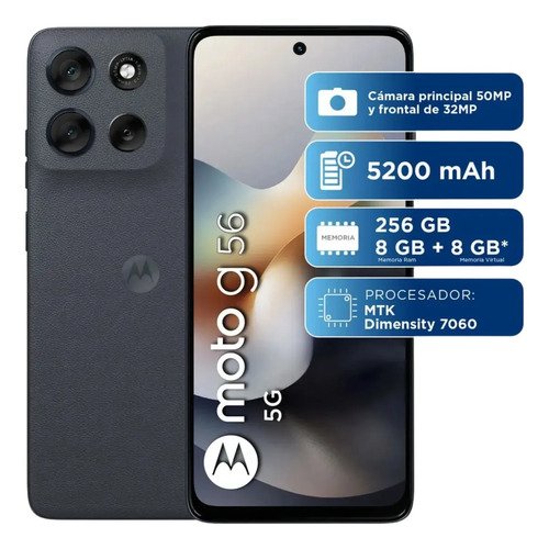Motorola moto g56 5g dual sim 256gb 8gb preto