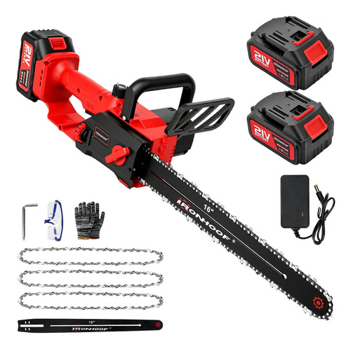 Motoserra eletrica 16 polegadas portatil brushless 2 bateria