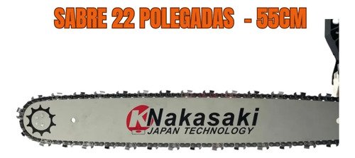 Motosserra 78cc Potente Profissional Nakasaki Sabre 22pol Cor Laranja
