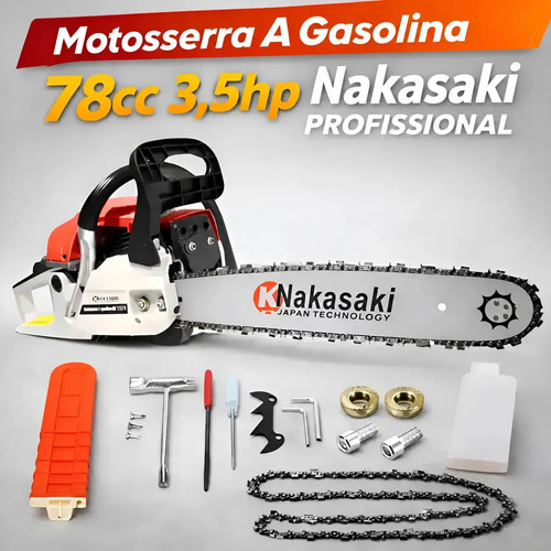 Motosserra a gasolina 78cc 35hp sabre 22 polegada pro