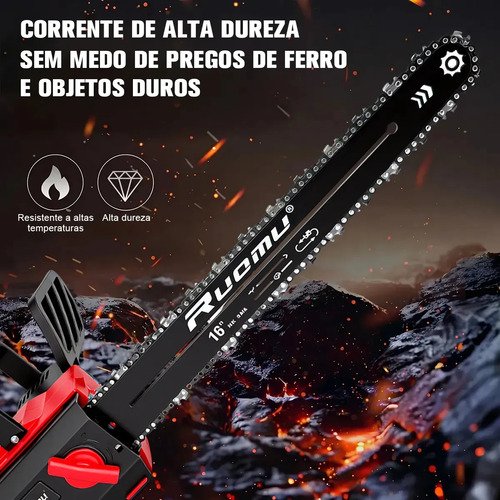 Motosserra Elétrica 16 Polegadas 3200W Com Fio Para Madeira