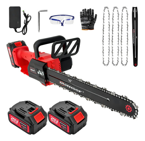 Motosserra eletrica brushless 16 polegadas 2 bateria 1600w