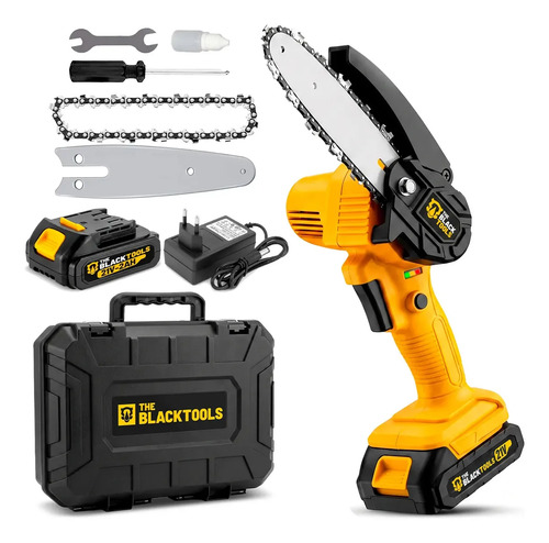 Motosserra mini bts 100 bateria recarregavel 21v the black t
