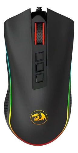 Mouse gamer redragon cobra rgb preto preto