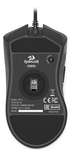 Mouse Gamer Redragon Cobra Rgb Preto Preto