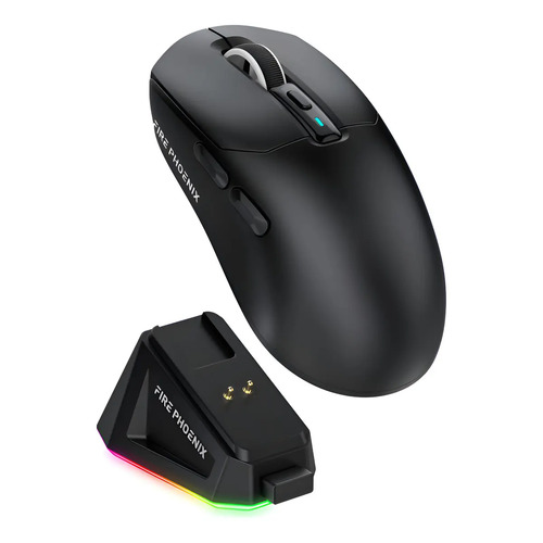 Mouse gamer sem fio fire phoenix 24000dpi paw3311 bk r3x cor