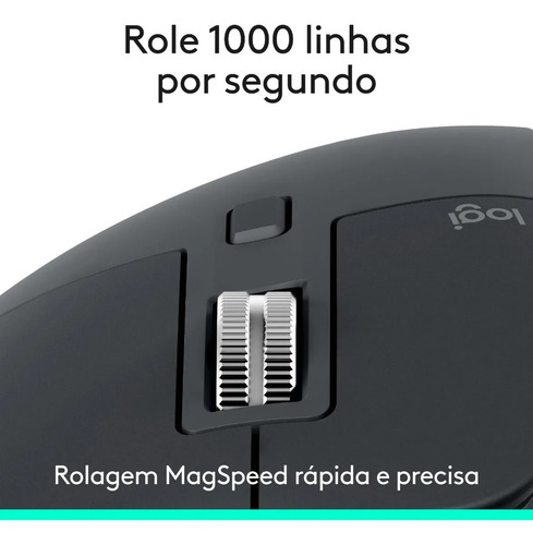 Mouse sem fio Logitech Mx Master 3s Bluetooth Edition - Grafite