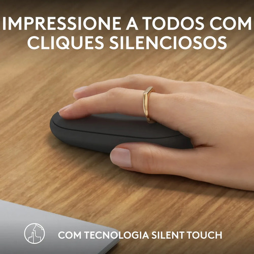 Mouse sem fio Logitech Pebble 2 M350s - Grafite