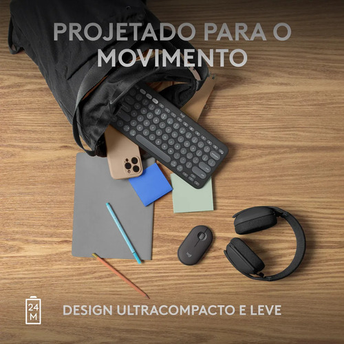Mouse sem fio Logitech Pebble 2 M350s - Grafite