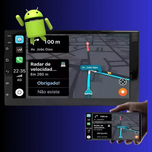 Multimidia Universal 7' 2din Android 13 Carplay Android Auto