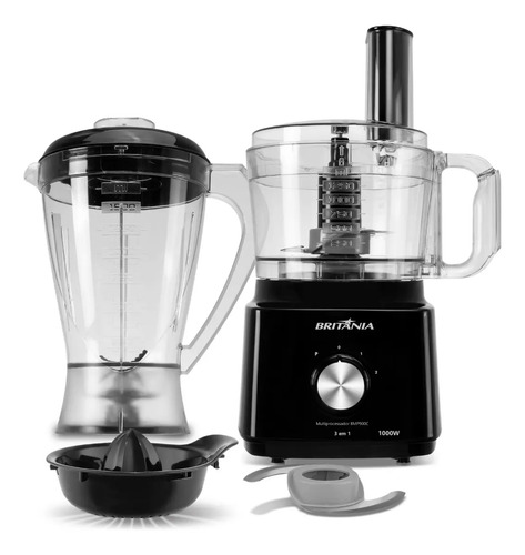 Multiprocessador britania bmp900 1000w 3 em 1 inox preto