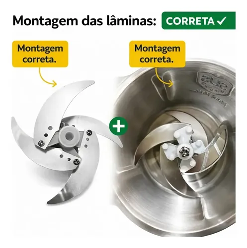 Multiprocessador De Alimentos Elétrico Picador 2l,110 / 220v