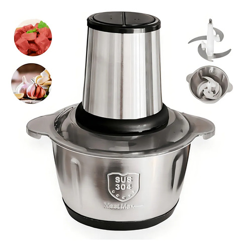 Multiprocessador Risma de 2 L Com 400 W Para Alimentos em Aço Inoxidável