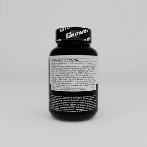 Multivitamínico 120 Cáps. Growth Supplements - Sabor Neutro (Nova Fórmula)