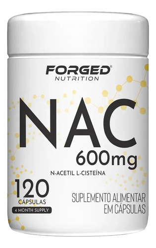 Nac 600mg n acetil l cisteina antioxidante formula com max