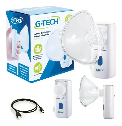 Nebulizador portatil g tech nebmesh adultos criancas c cabo