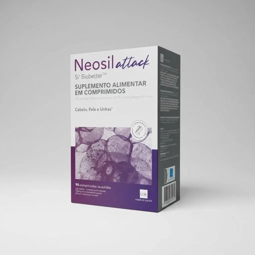 Neosil Attack Cabelo, Pele E Unhas 90 Comprimidos Sabor Sem sabor