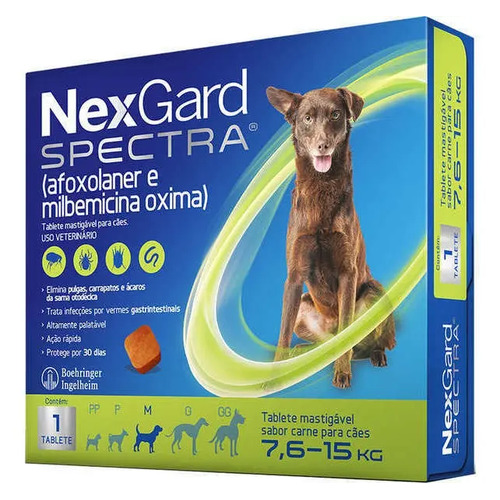 Nexgard spectra p caes de 76kg a 15kg c1 tablete
