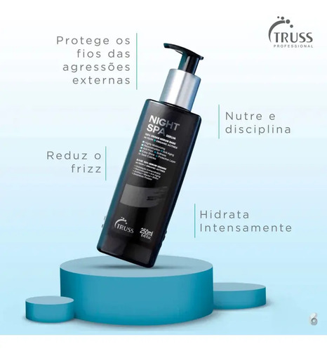 Night Spa Sérum Capilar De Tratamento Noturno Truss 250ml