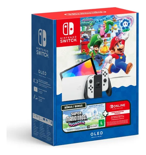 Nintendo switch oled bundle mario bros wonder nso 3 meses