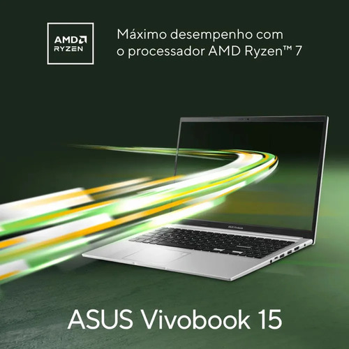 Notebook Asus Vivobook 15 Ryzen 7 8gb 512gb 15 W11h Bq966w Cool Silver