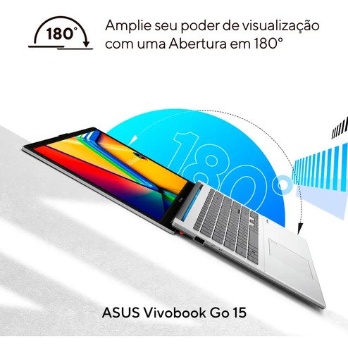 Notebook Asus Vivobook Go Core I3 N305 8gb 512ssd 15,6 Fhd Cool Silver