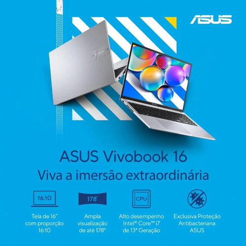 Notebook Asus Vivobook Intel Core I7 1355u 16gb 512ssd W11 Cool Silver