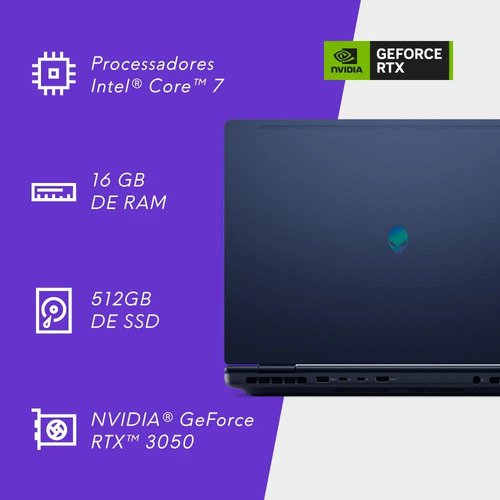 Notebook Dell Alienware Ac16-c7240h-d30 Core7 16gb Rtx Linux