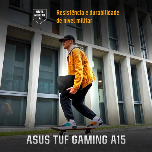 Notebook Gamer ASUS TUF Gaming A15, AMD RYZEN 7, RTX 3050, 8GB RAM, 512GB SSD, Linux KeepOS, Graphite Black - FA506NCG-HN216