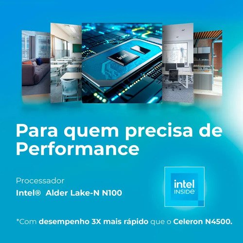 Notebook Positivo Vision N15M Intel N100 8GB RAM 128GB SSD, Windows 11 Home e Tela 15.6" Full HD IPS Antirreflexo