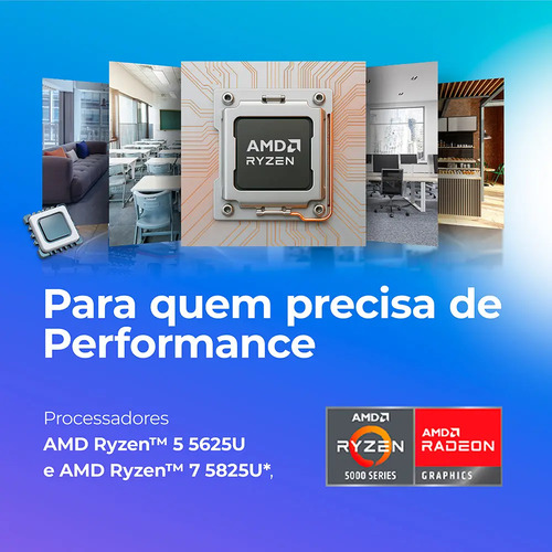 Notebook Positivo Vision R15M Com AMD Ryzen 5, 8GB de RAM e SSD de 256GB