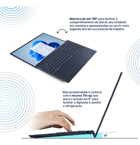 Notebook VAIO FE16 AMD Ryzen 5-5625U Windows 11 Home 12GB RAM 512GB SSD Tela 16" IPS WUXGA Antirreflexo - VJFE69F11X-B1221H - Cinza Grafite