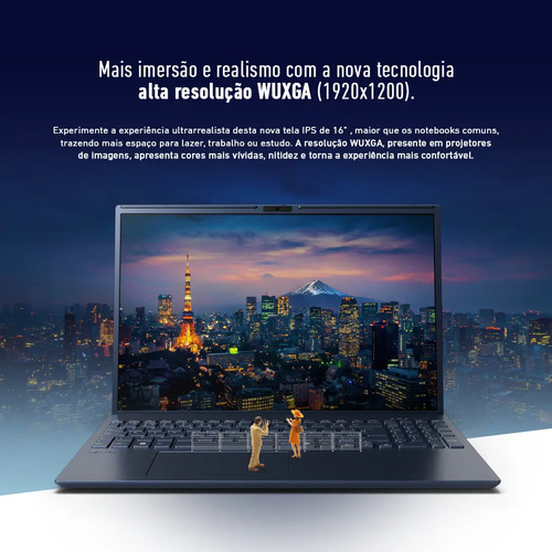 Notebook VAIO FE16 Intel Core i5-1334U Windows 11 Home 16GB RAM 256GB SSD Tela 16" IPS - WUXGA Antirreflexo - Cinza Grafite - VJFE62F11X-B1711H