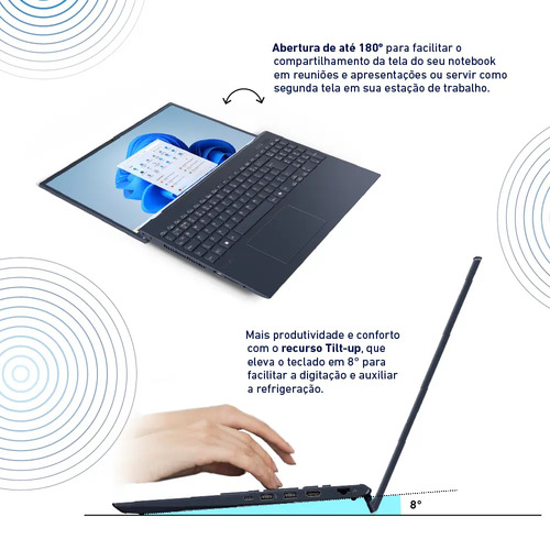 Notebook VAIO FE16 Intel Core i5-1334U Windows 11 Home 16GB RAM 256GB SSD Tela 16" IPS - WUXGA Antirreflexo - Cinza Grafite - VJFE62F11X-B1711H