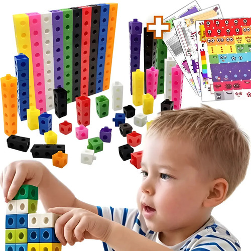 Numberblocks brinquedo educativo cubos matematicos didaticos