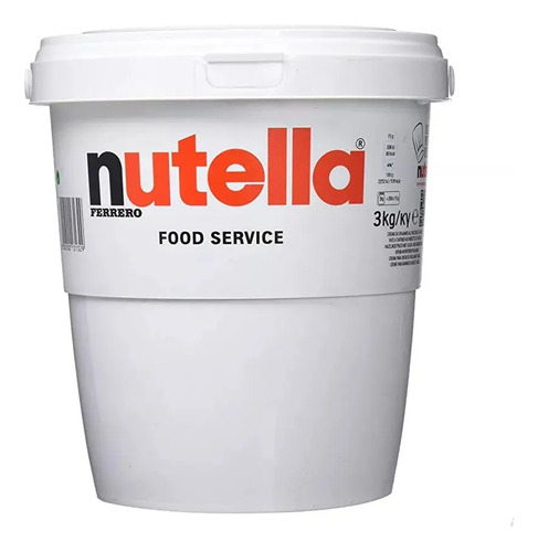 nutella 3kg balde creme de avelã ferrero rocher confeitaria recheio top promocao pasta sobremesa
